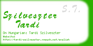 szilveszter tardi business card